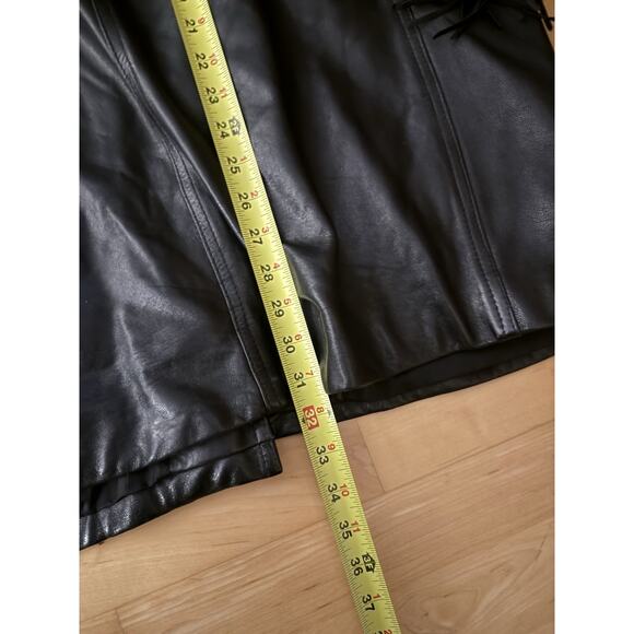 VTG geronimo leather jacket black fringe western Buttons Mexico XL - Picture 5 of 6